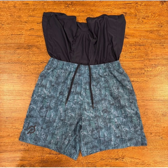 Peloton Blue Marble Performance Lined Training Running Gym Shorts 7' Men's Large - Picture 5 of 7